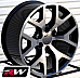 GMC Sierra 1500 OE Replica 20 inch Honeycomb Machined Black wheels