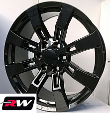 GMC Yukon Denali OE Replica 24 inch Gloss Black wheels