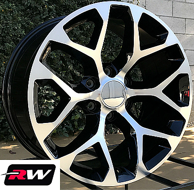 GM Accessory CK156 OE Replica  20 inch Machined Black Snowflake wheels