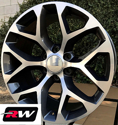 GM Accessory CK156 OE Replica  20 inch Machined Gray Snowflake wheels