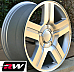 Chevy Silverado 1500 Texas Edition OE Replica 22 inch Machined Silver wheels