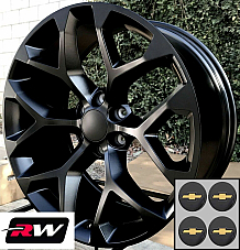 20 inch Chevy Avalanche Factory Style Snowflake Wheels Satin Black Rims 20 x9