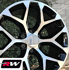 GM Accessory CK156 OE Replica 24 inch Machined Black 6 Snowflake wheels
