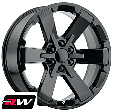 22 inch Chevy Avalanche OE Replica Wheels Gloss Black CK162
