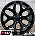 GM Accessory CK156 OE Replica 24 inch Gloss Black Snowflake wheels