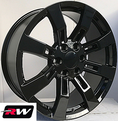 GMC Yukon Denali OE Replica 22 inch Gloss Black wheels
