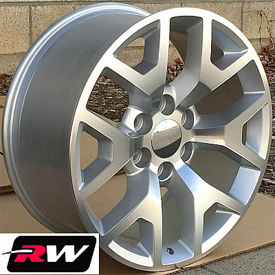 GMC Sierra 1500 OE Replica 20 inch Honeycomb Machined Silver wheels