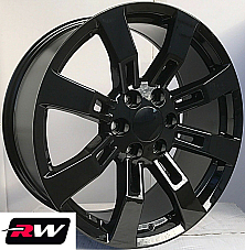 GMC Yukon Denali 2009-2014 OE Replica   20 inch Gloss Black wheels