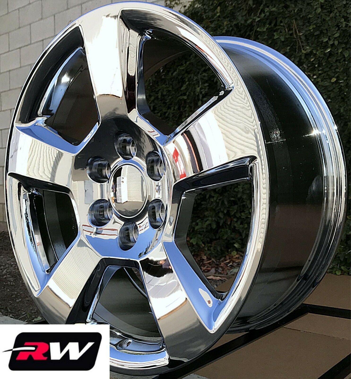 20 inch Chevy Tahoe Factory Style Wheels 5652 Chrome Rims 6x139.7 6x5.5 +27