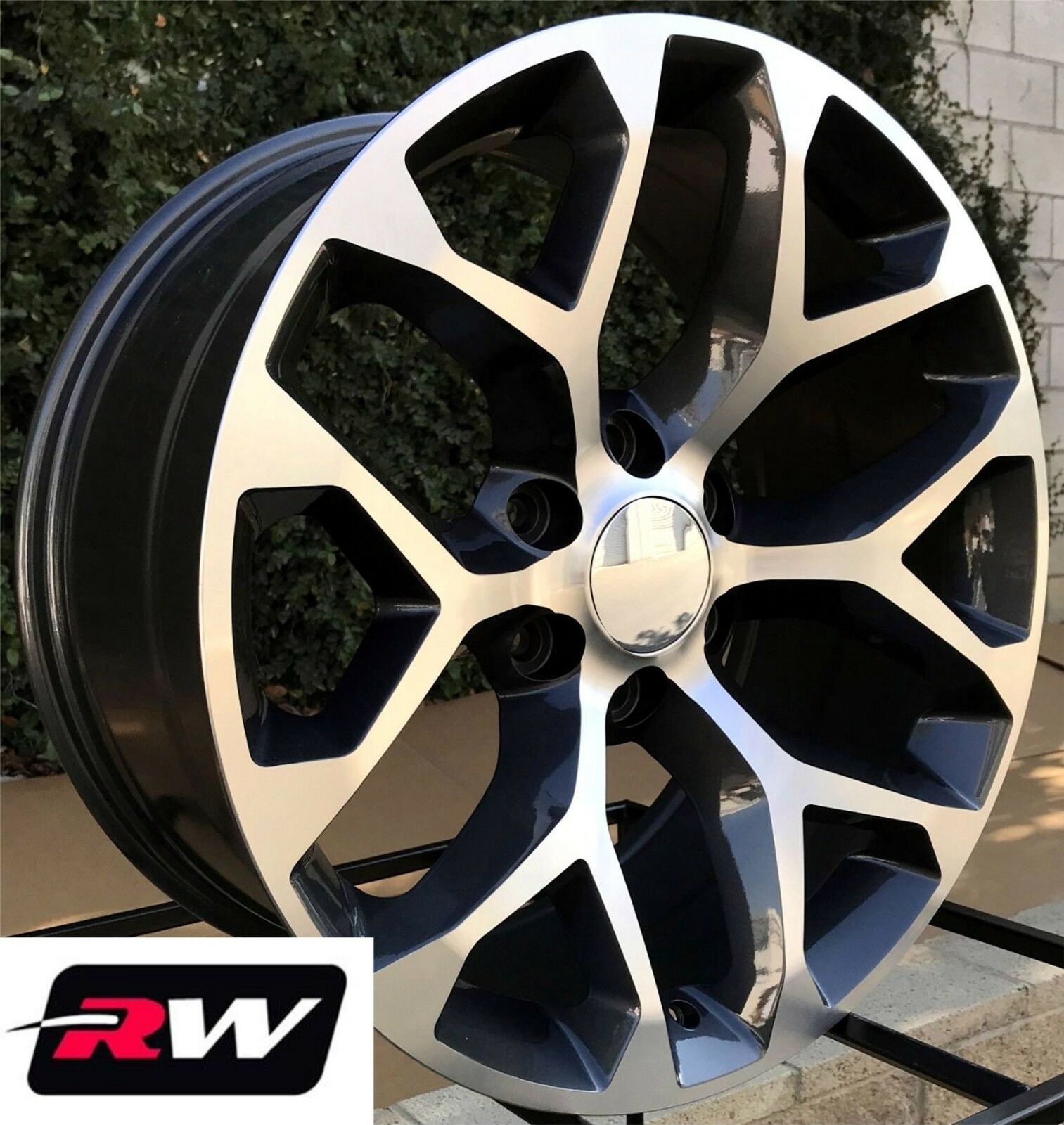 GM Accessory CK156 OE Replica 20 inch Machined Gray Snowflake wheels