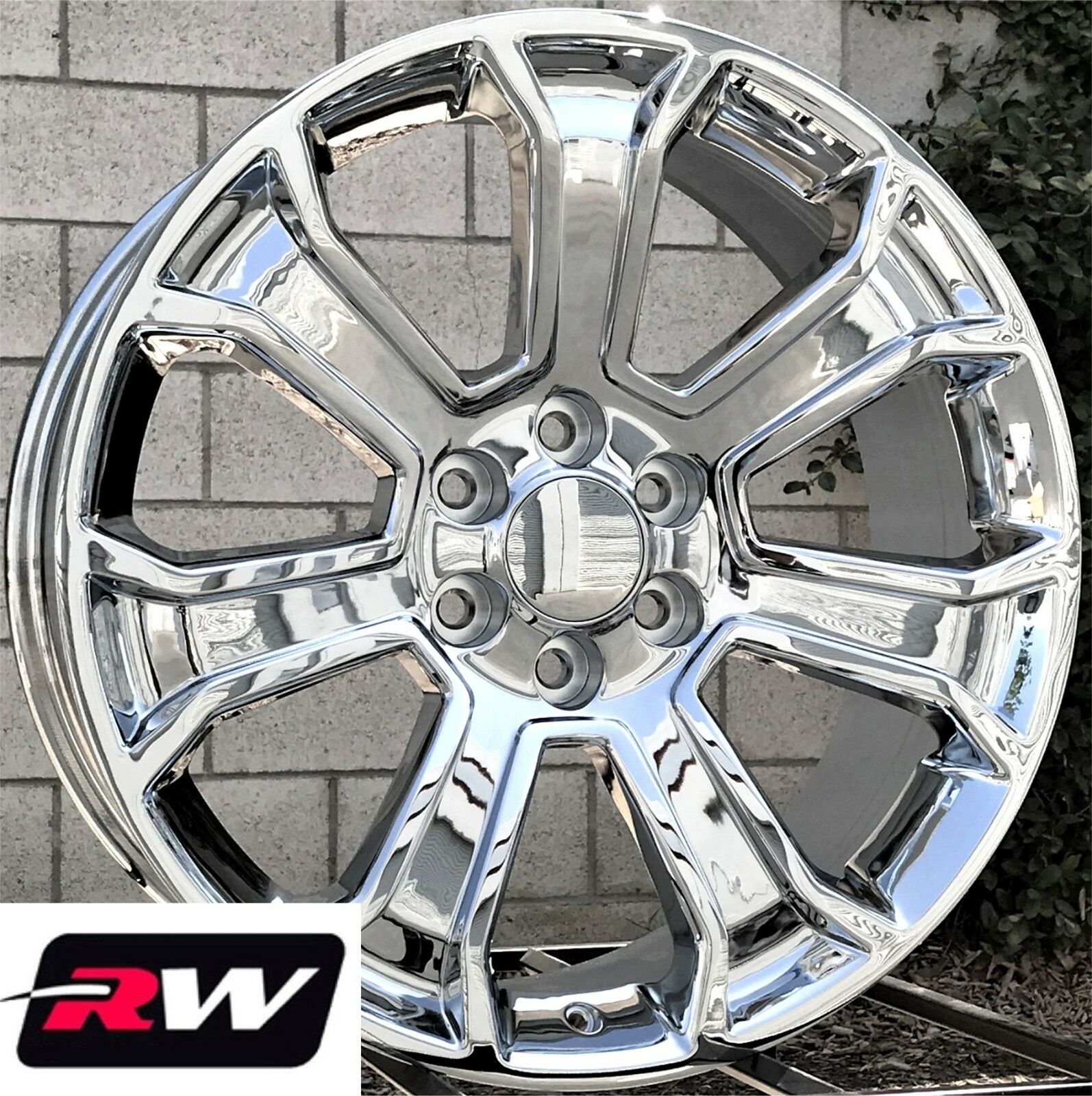 20 x9" inch Wheels and Tires for Chevy Suburban Replica 5665 Chrome Rims