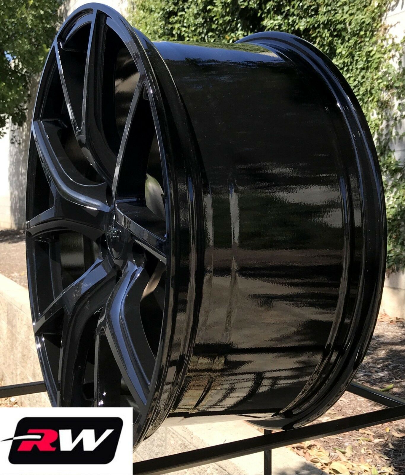 thumbnail image 2 of RW Wheels 20x10 Gloss Black Rims For Jeep Grand Cherokee SRT - 5x5.5" Lug Pattern, Set Of 4 2 of 2
