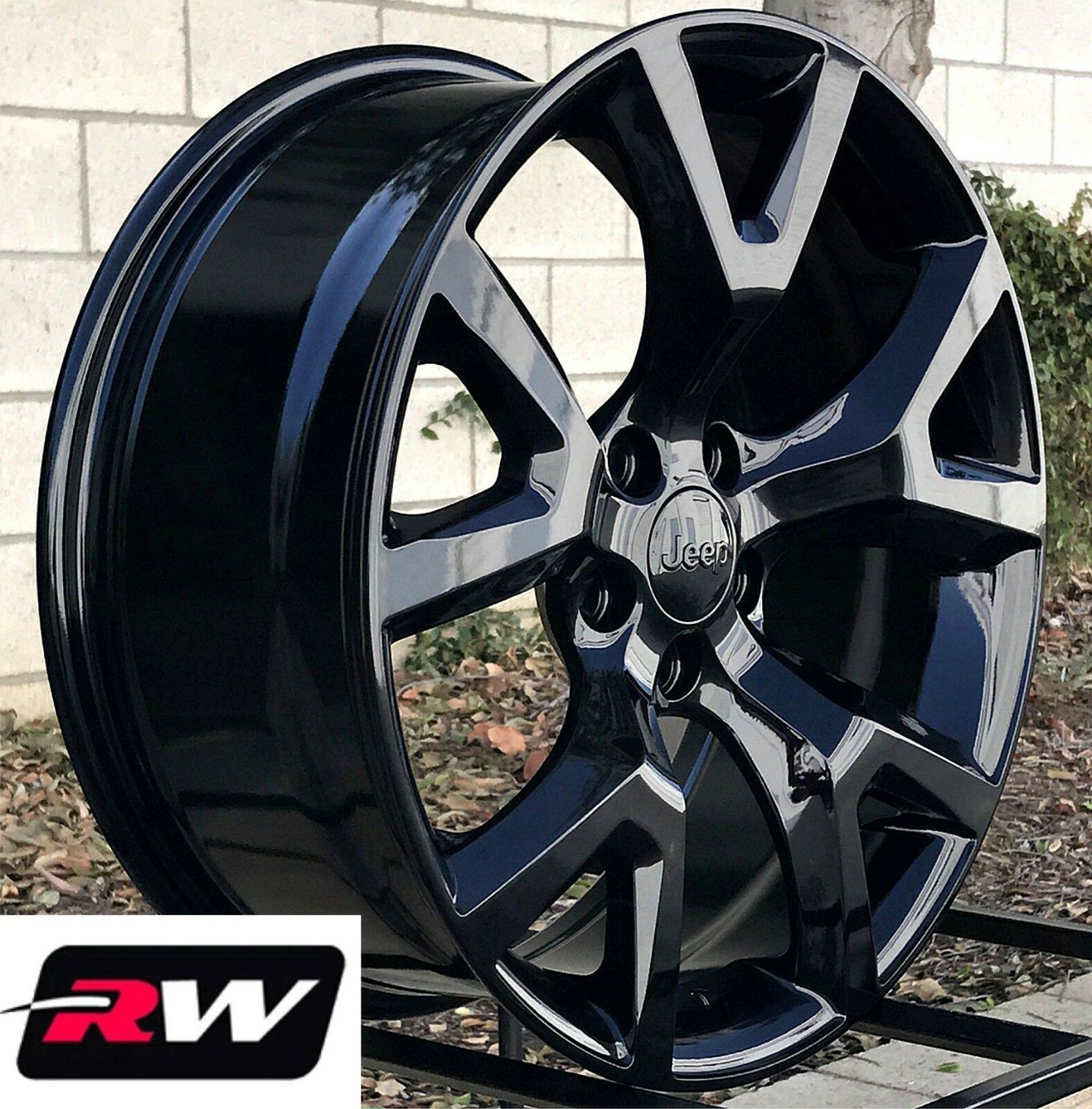 18" inch RW Wheels for Jeep Compass 2018-2019 Gloss Black ...